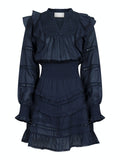 Harmoni S Voile Dress - Navy