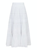 Felicia S Voile Kjol - Vit