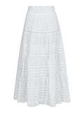 Felicia S Voile Kjol - Vit