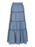 Felicia S Voile Skirt - Smoke Blue