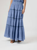 Felicia S Voile Skirt - Smoke Blue