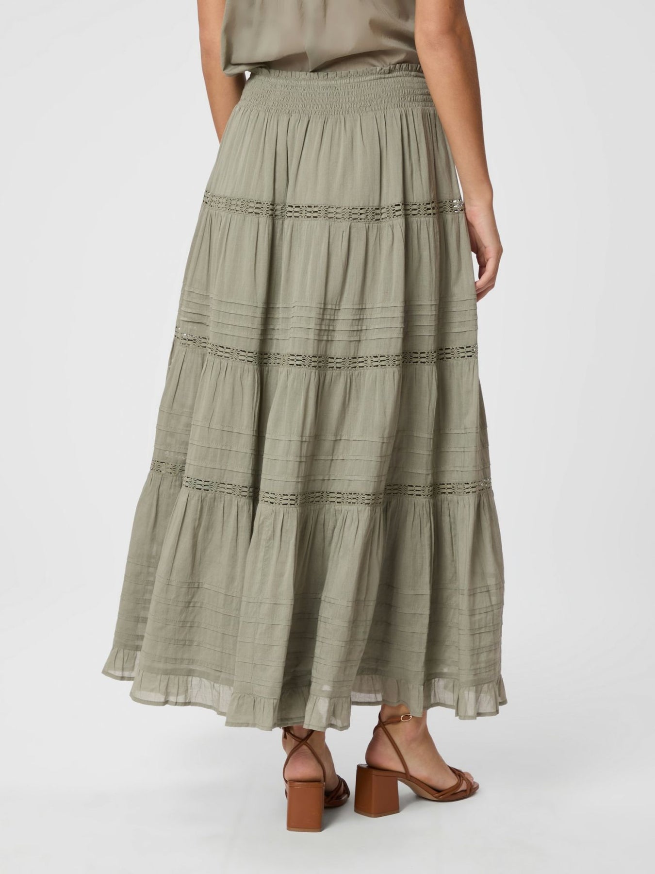 Felicia S Voile Skirt - Smoke Green