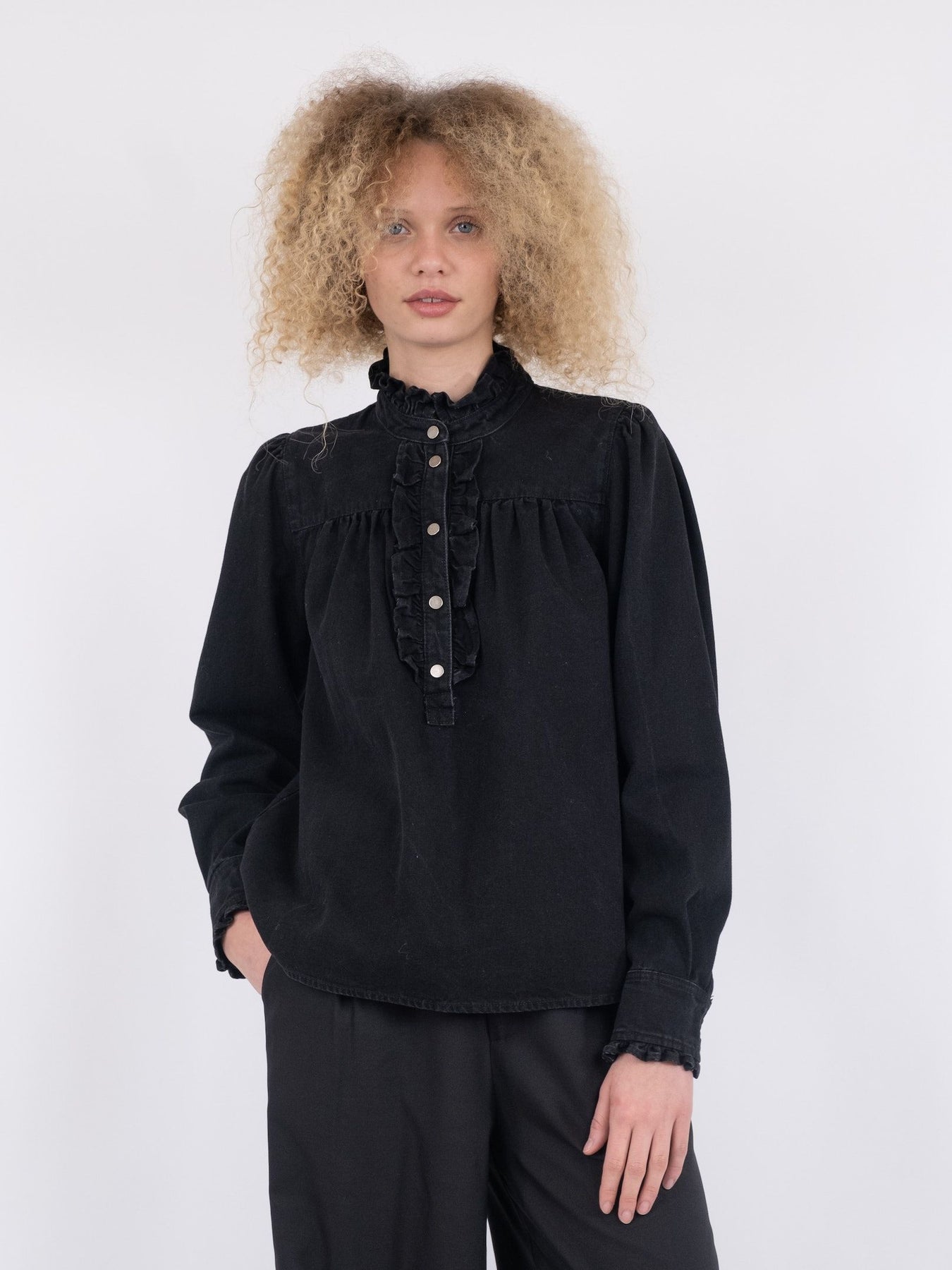 Justine Denim Shirt - Black