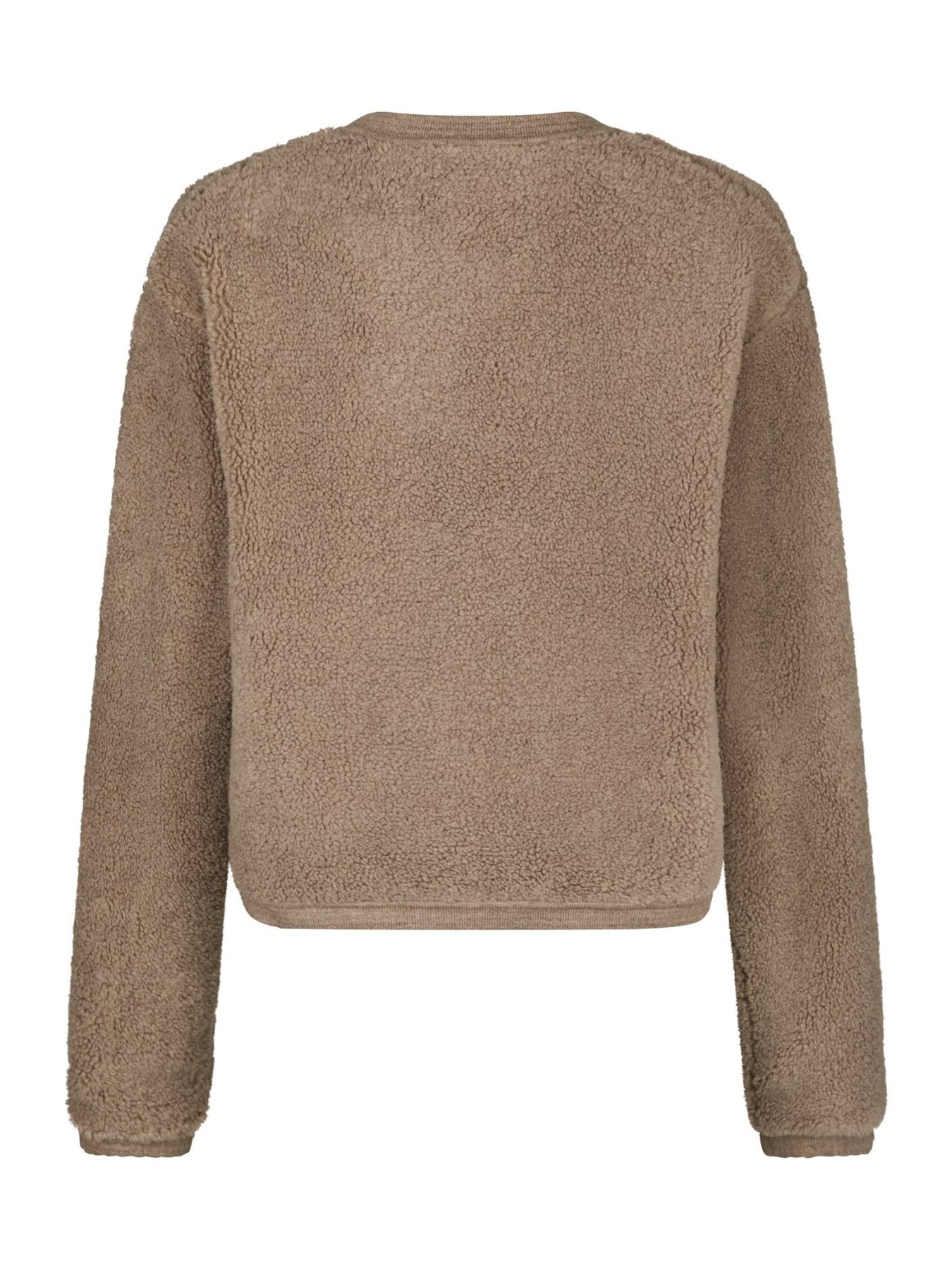 Neo Noir Limo Fluffy Knit Cardigan - Dark Sand