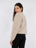 Limo Fluffy Knit Cardigan - Sand