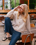 Limo Fluffy Knit Cardigan - Sand