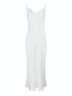 Marina Heavy Sateen Dress - White