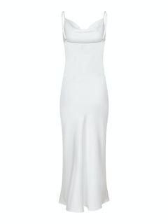 Marina Heavy Sateen Dress - White