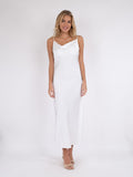Marina Heavy Sateen Dress - White