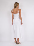 Marina Heavy Sateen Dress - White