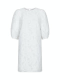 Limba Brocade Dress - White