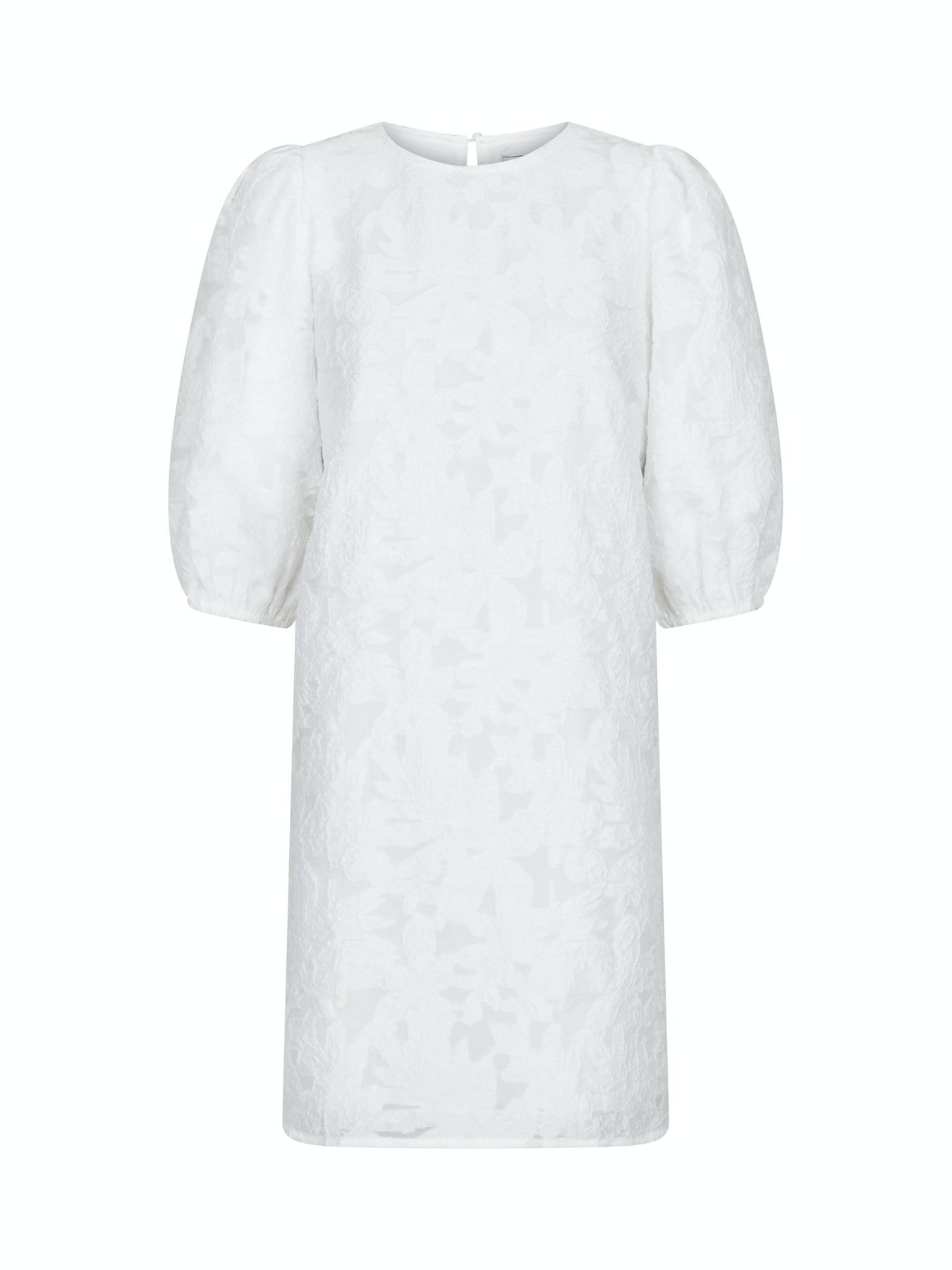 Limba Brocade Dress - White