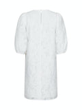 Limba Brocade Dress - White