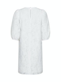 Limba Brocade Dress - White