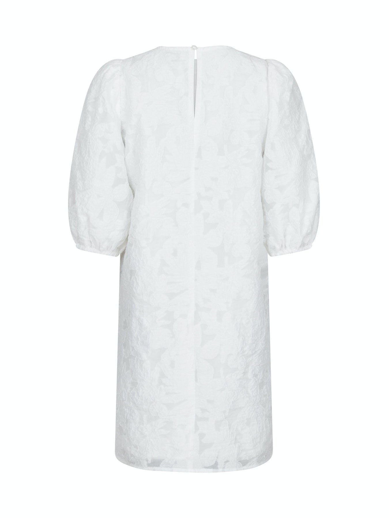 Limba Brocade Dress - White