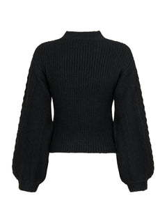 Bonita Bolero Knit Blouse - Black