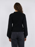 Bonita Bolero Knit Blouse - Black