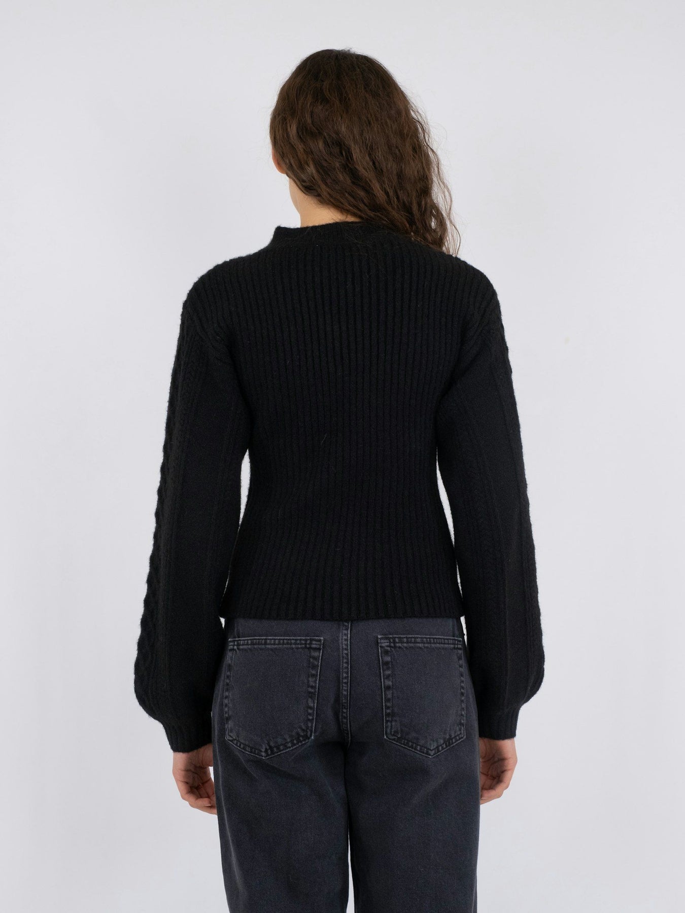 Bonita Bolero Knit Blouse - Black