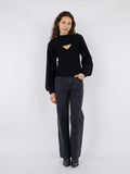 Bonita Bolero Knit Blouse - Black