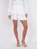 Carin Heavy Sateen Skirt - White