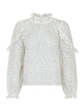 Nadira Embroidery Blouse - Ivory