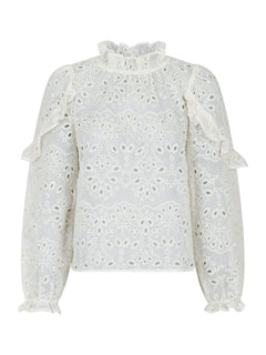 Nadira Embroidery Blouse - Ivory