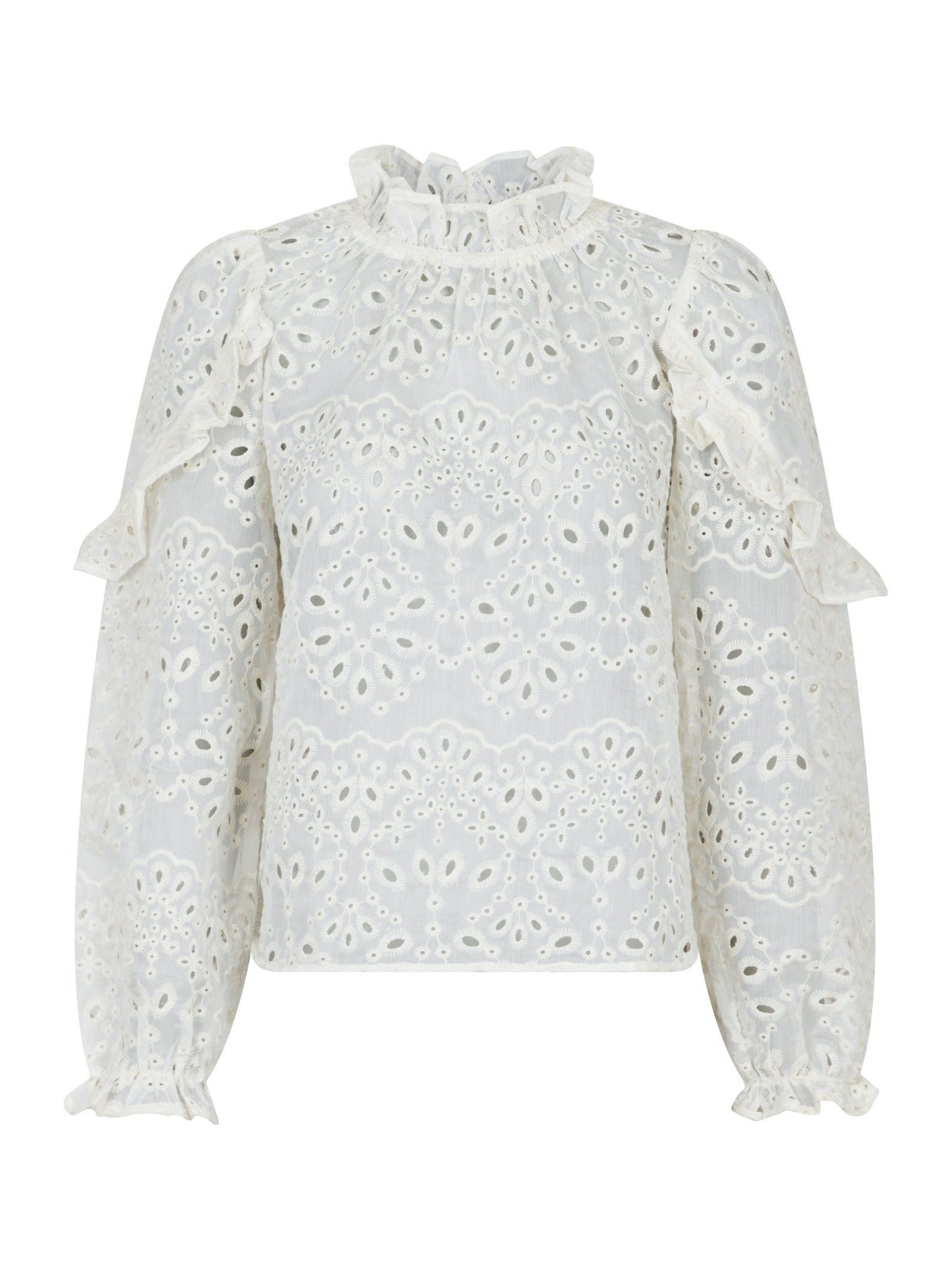 Nadira Embroidery Blouse - Ivory
