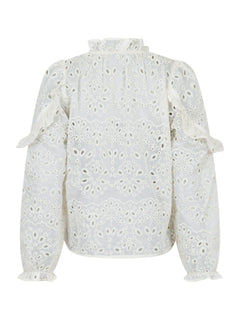 Nadira Embroidery Blouse - Ivory