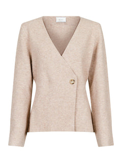 Marie Louise Knit Cardigan - Sand Melange