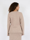 Marie Louise Knit Cardigan - Sand Melange