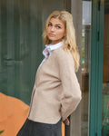 Marie Louise Knit Cardigan - Sand Melange