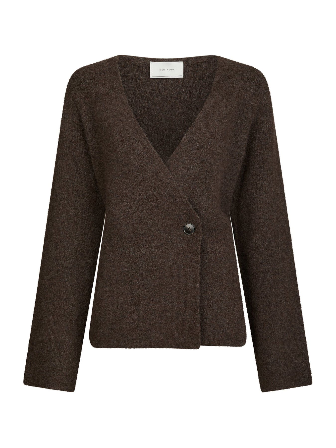 Marie Louise Knit Cardigan - Brown Melange