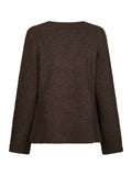 Marie Louise Knit Cardigan - Brown Melange