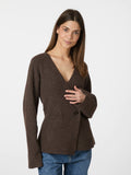 Marie Louise Knit Cardigan - Brown Melange