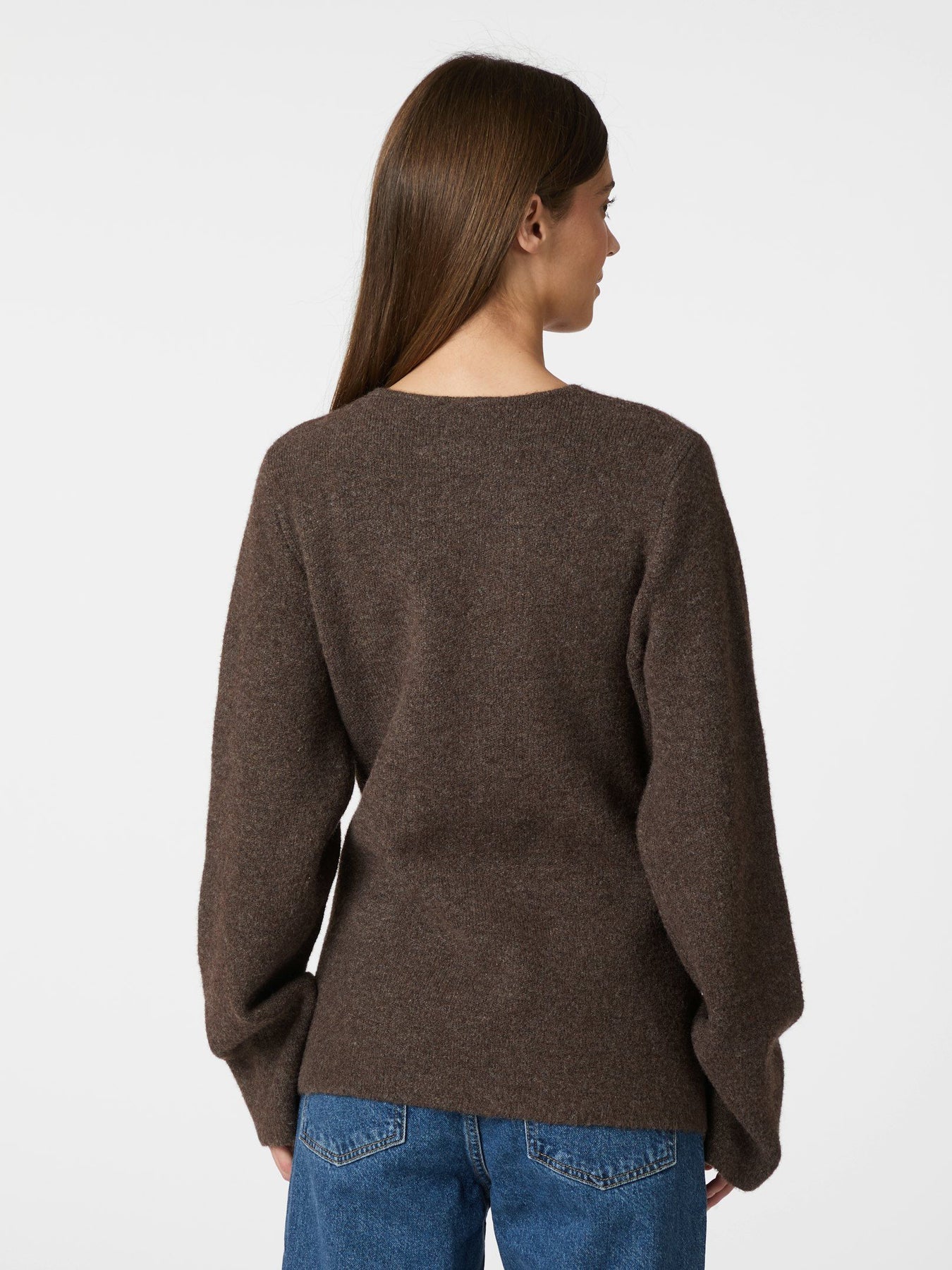 Marie Louise Knit Cardigan - Brown Melange