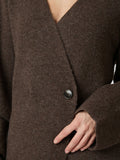 Marie Louise Knit Cardigan - Brown Melange