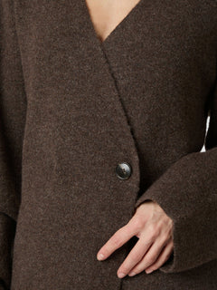 Marie Louise Knit Cardigan - Brown Melange