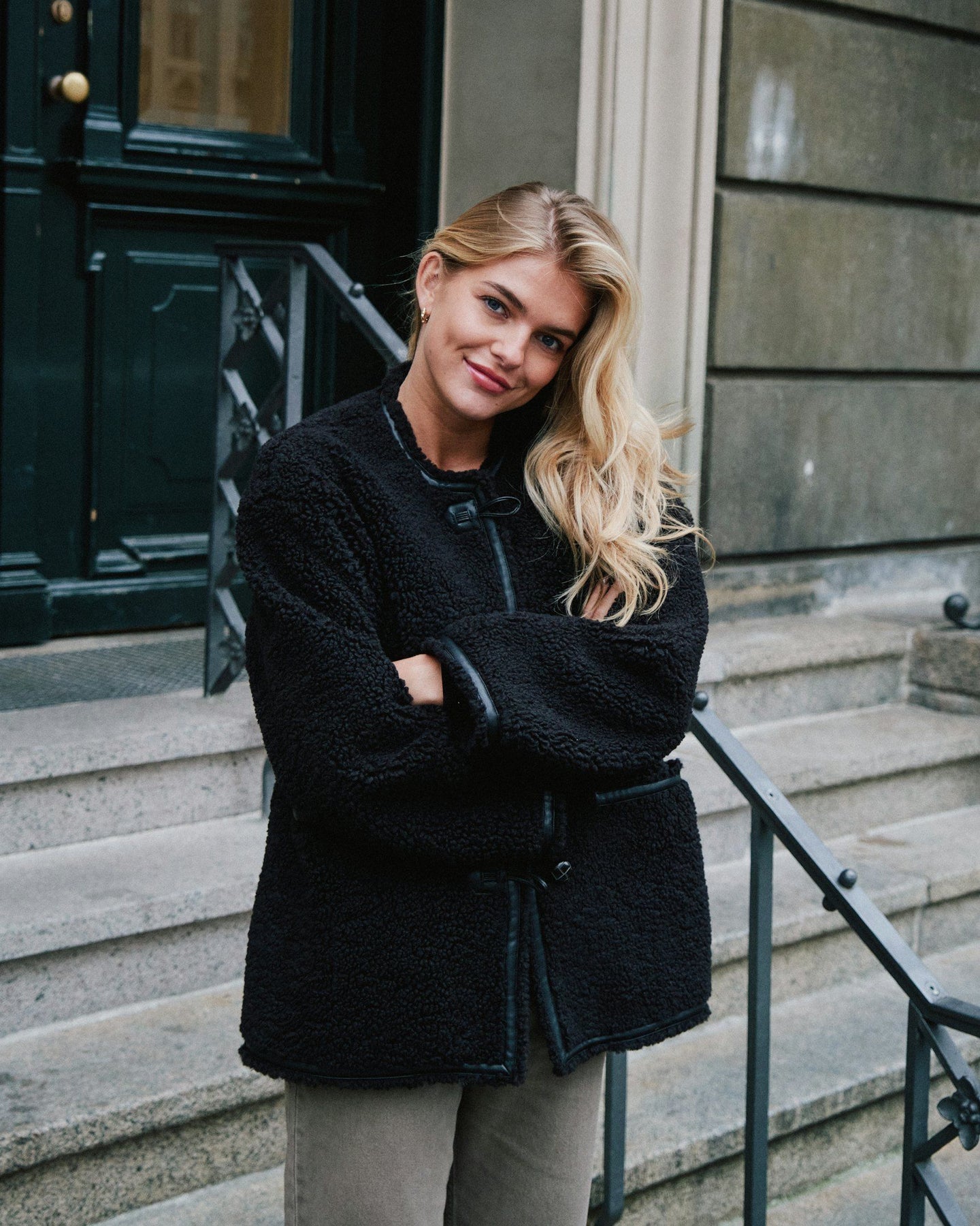 Fanny Teddy Jacket - Black
