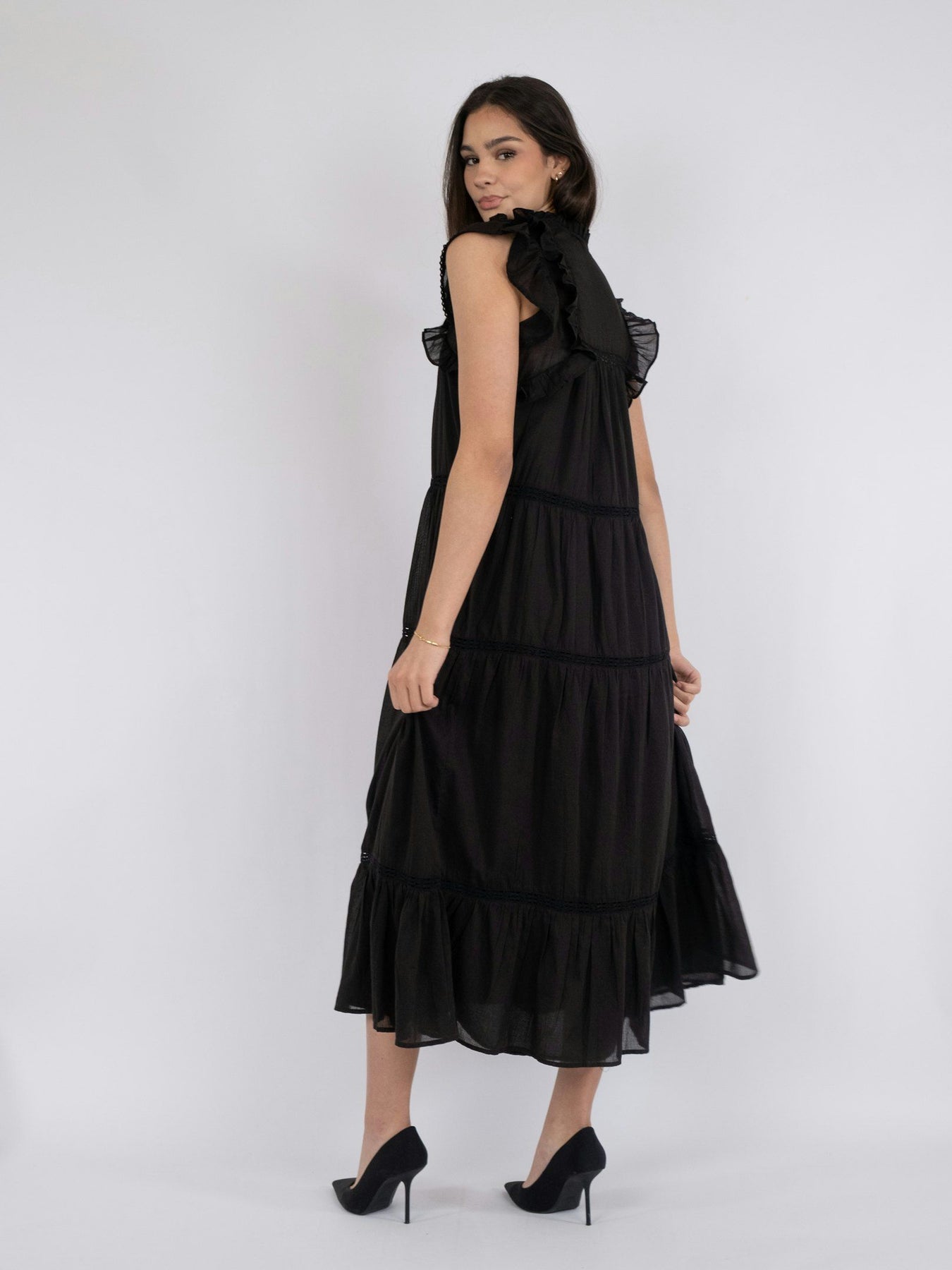 Ankita S Voile Dress - Black