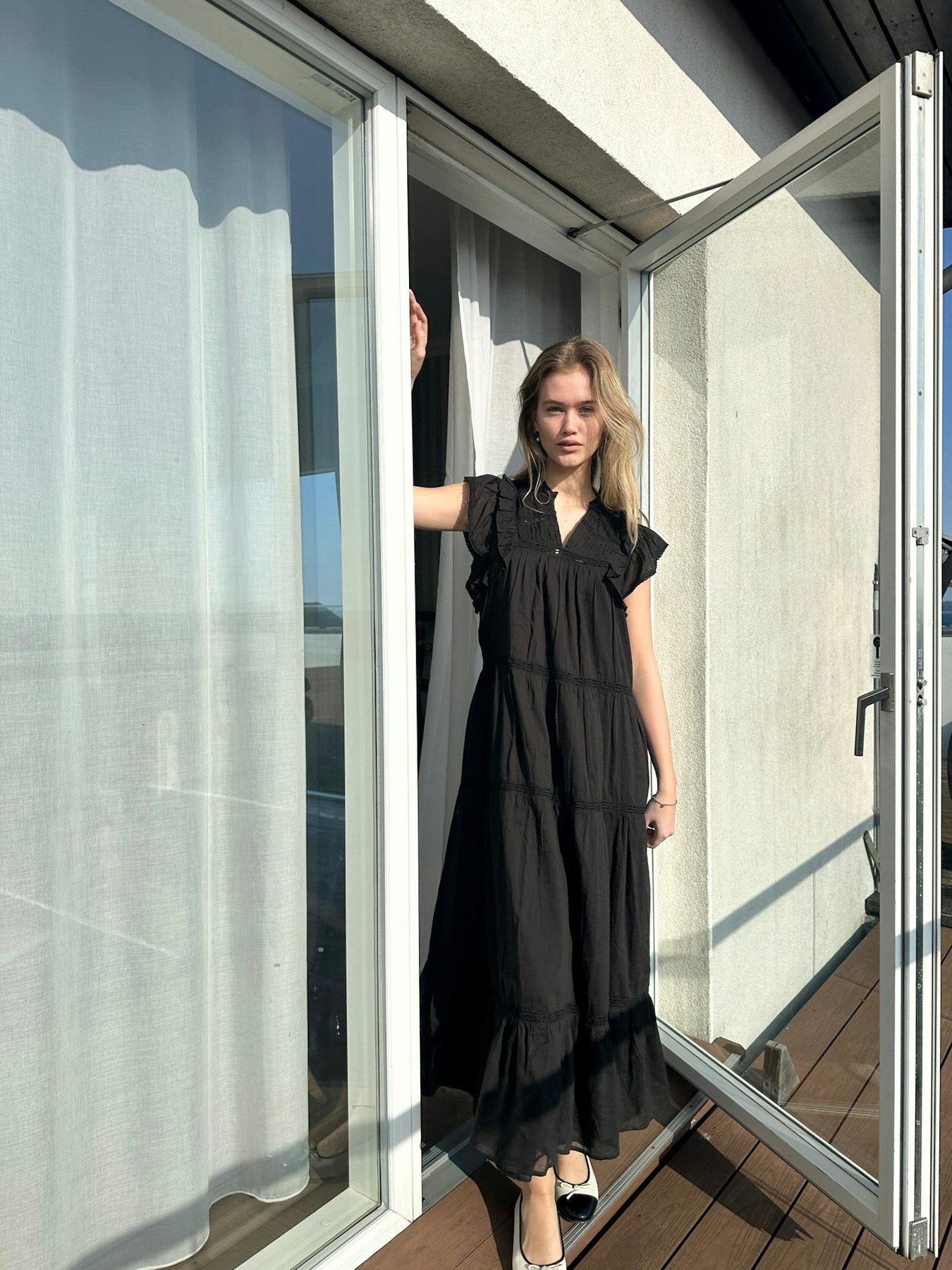 Ankita S Voile Dress - Black