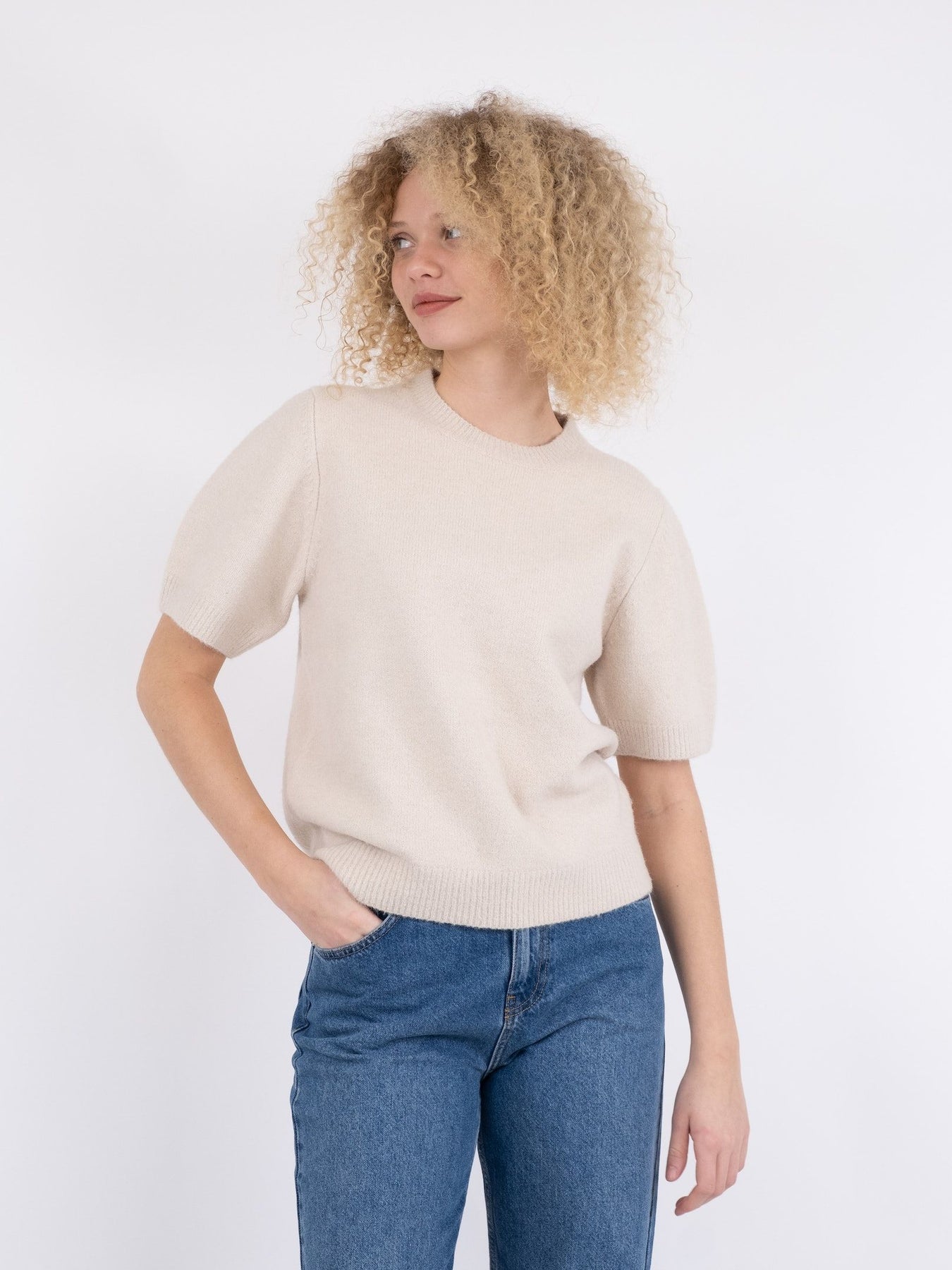 Missy Heavy Knit Tee - Ivory