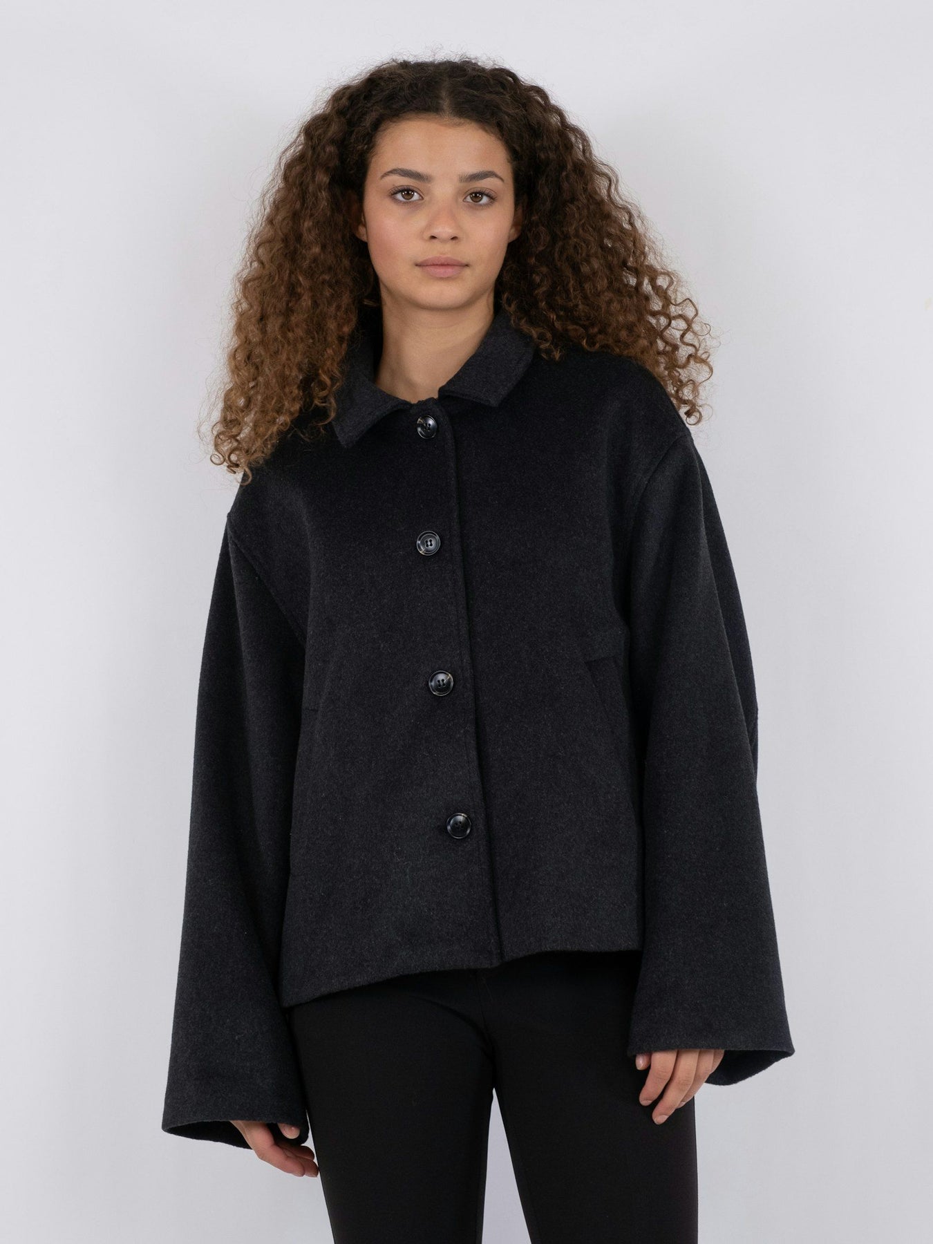 Hamra Wool Jacket - Antracit
