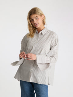 Dita Stripe Shirt - Brown