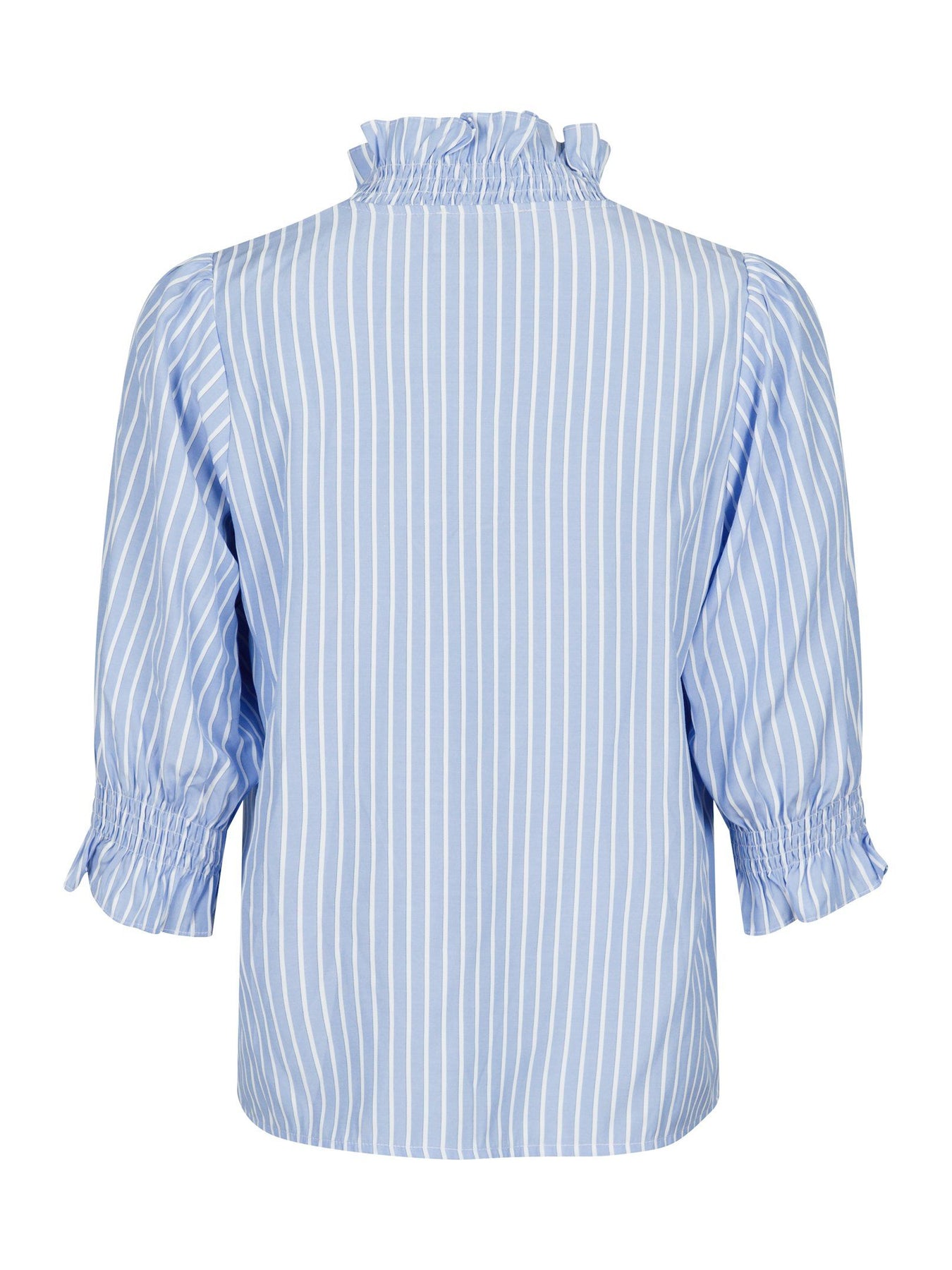 Briony Wide Stripe Blouse - Light Blue