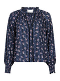 Stimma Delicate Floral Blouse - Dusty Navy