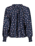 Stimma Delicate Floral Blouse - Dusty Navy