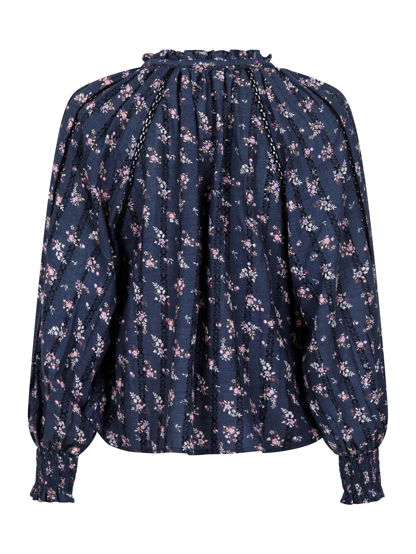 Stimma Delicate Floral Blouse - Dusty Navy