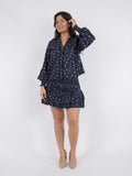 Stimma Delicate Floral Blouse - Dusty Navy