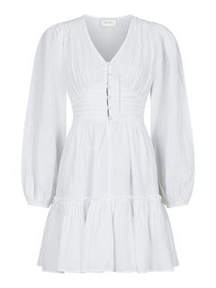 Rihana Linen Dress - White