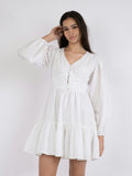 Rihana Linen Dress - White
